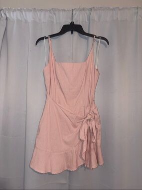 Princess Polly Light Pink Tie-Waist Mini Dress